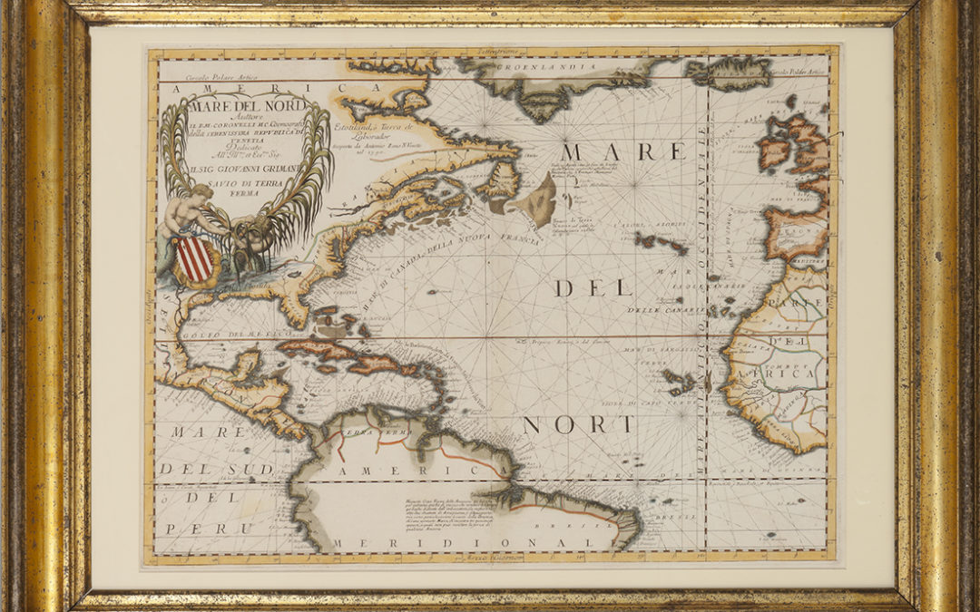 Map of North America, Coronelli,  Venice,