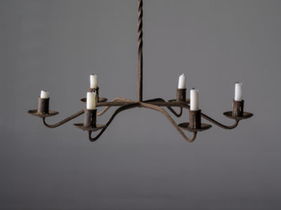 Late 18th Century Wrought Iron Chandelier