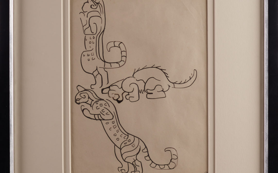 Three Cats  — Drawing by Walter Inglis Anderson