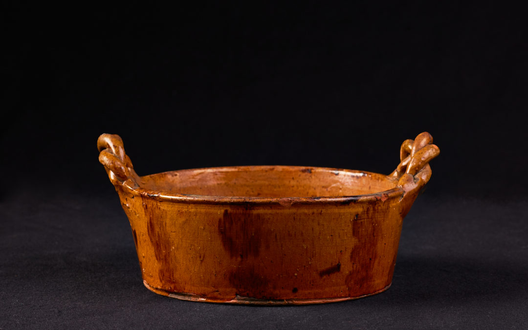 Butter Tub with Rope Twist Handles