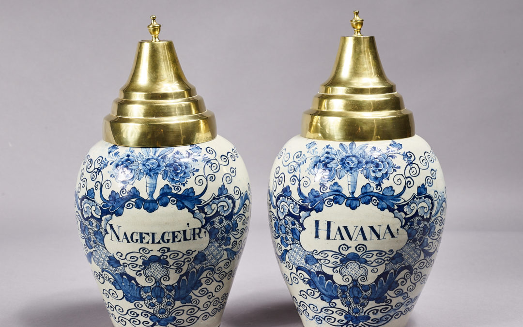 A Pair of Delft Tobacco Jars – SOLD