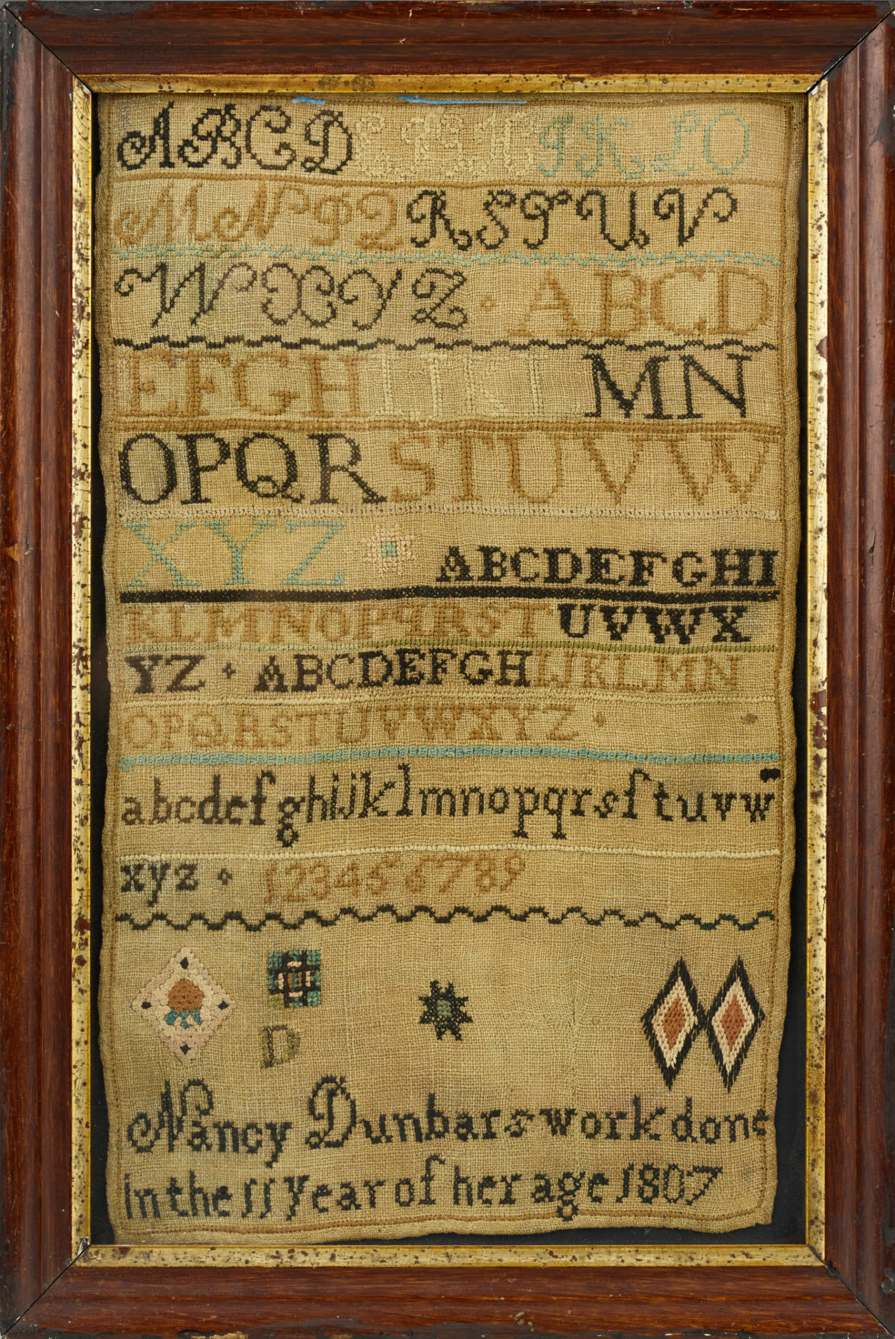 Early Fairfax, Virginia Needlework Sampler sold Christopher H Jones