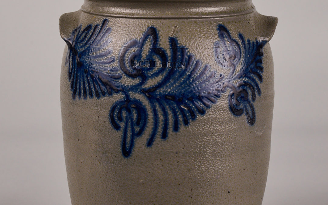 1 Gallon Alexandria Stoneware Jar – Slip Glaze Decoration