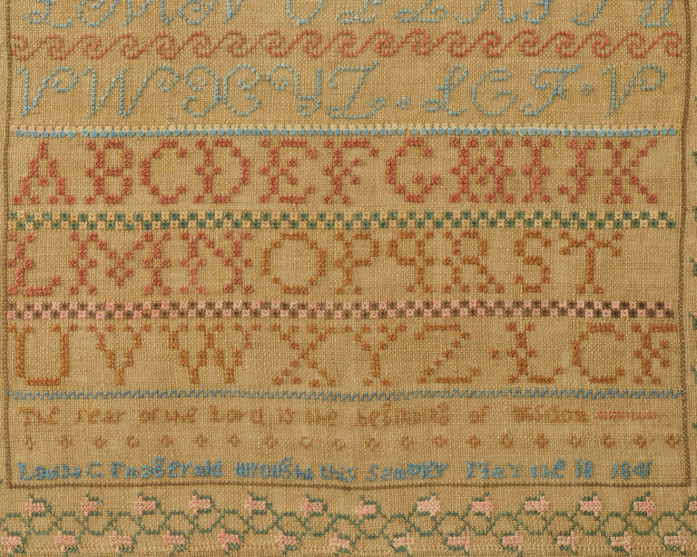 Needlework Sampler Nottoway County, Virginia Christopher H Jones