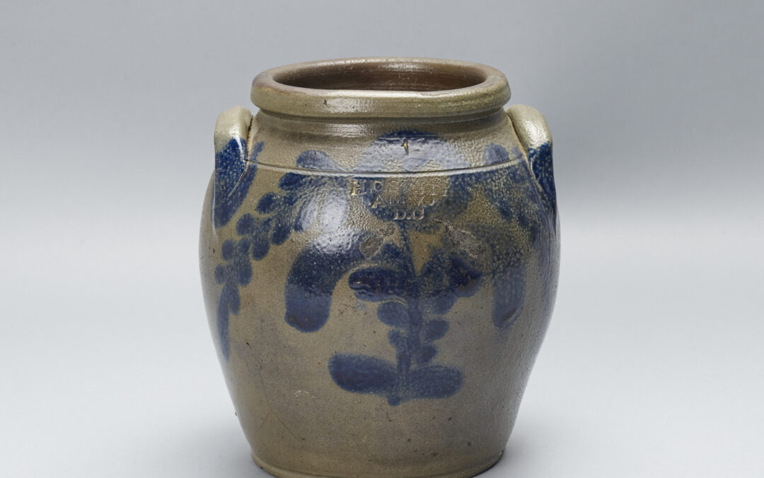 Salt Glazed Stoneware Jar – 1 Gallon  –  Alexandria, DC – SOLD