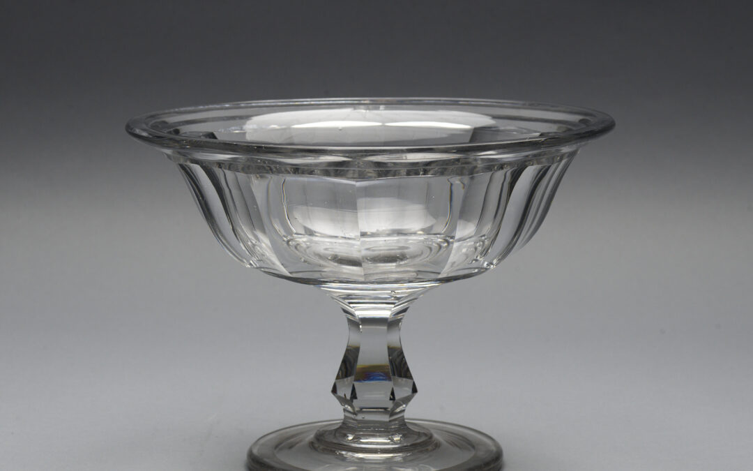 Large Fluted Flint Glass Compote – SOLD