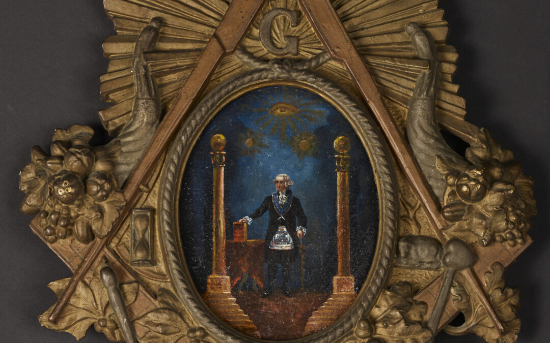 Portrait of George Washington ~ Decorative Masonic Frame